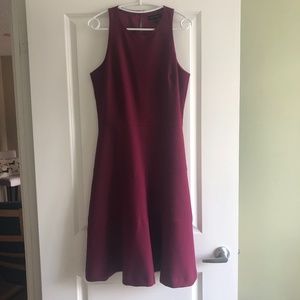 Berry-Coloured Fit & Flare Dress (Size 10T)